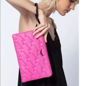 Zadig & Voltaire Uma Zv Pink Clutch/Wristlet NWOT